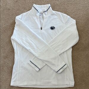 Columbia White Quarter-Zip Pullover with Penn State logo